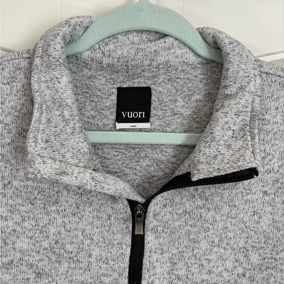 Men’s vuori grey quarter zip pullover sweatshirt size large - Picture 2 of 5